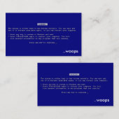 bsod-Visitekaartje Visitekaartje (Voorkant / Achterkant)