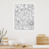 BSS Women Rule Kleur het zelf Poster (Keuken)