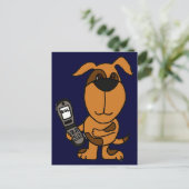 BT - Drôle Cartoon Chien Textant carte postale (Debout devant)