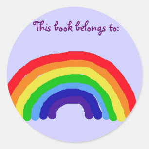 BT- Regenboog 'Dit boek behoort toe' stickers