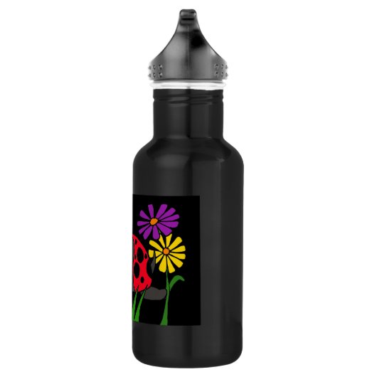 BT- Schildpad- en blokkenfolkkunst Waterfles (Rechts)