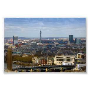 BT Tower London Skyline Cityscape Engeland Foto Afdruk