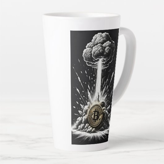 BTC-explosie Latte Mok (Rechterhoek)
