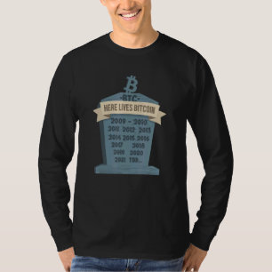 Btc Hier liveert bitmunt cryptocurrency blokkades T-shirt