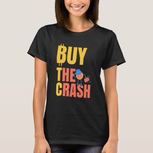 Btc Koop De Crash Crypto Bitcoin T-shirt (Voorkant)