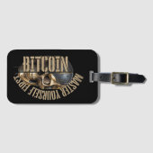 BTC motivatie | Schedel | Bitcoin crypto  Bagagelabel (Voorkant (horizontaal))