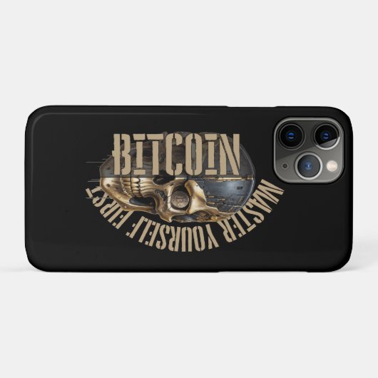 BTC motivation | Skull | Bitcoin crypto  Case-Mate iPhone Case (Achterkant (horizontaal))