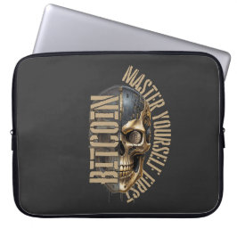 BTC motivation | Skull | Bitcoin crypto  Laptop Sleeve