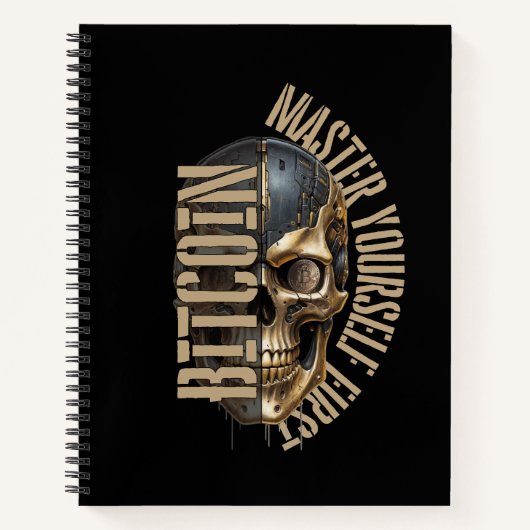 BTC motivation | Skull | Bitcoin crypto  Notitieboek (Voorkant)