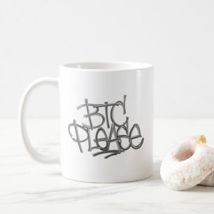 "BTC Please" (Wit) Koffiemok