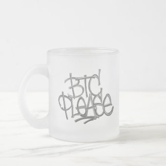 "BTC Please" (Wit) Matglas Koffiemok