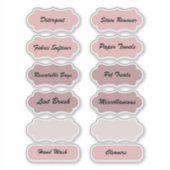 Buanderie Accueil Organisation Étiquettes roses (Devant)