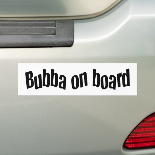 Buba on board Bumpersticker (Op auto)