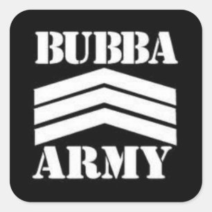 BUBBA ARMY VIERKANTE STICKER