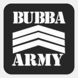 BUBBA ARMY VIERKANTE STICKER
