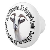 Bubba Goat Geef me niet de schuld Keramische Knop (Rechts)