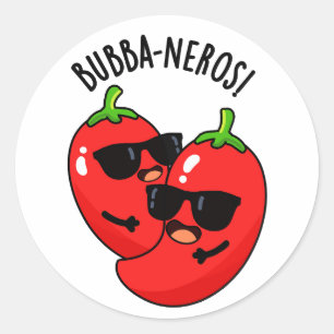 Bubba-neros Grappige Habanero Pun Ronde Sticker