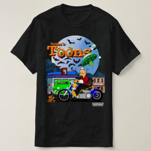 Bubba's Cartoon Biker T-shirt (Design voorkant)