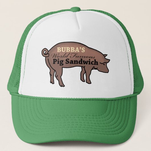 Bubba's wereldberoemde varkenssandwich trucker pet (Voorkant)