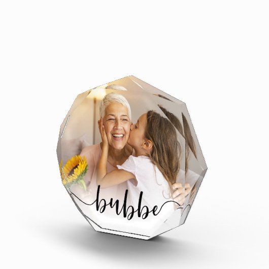 Bubbe Grandma Script Overlay Fotoblokken (Rechts)