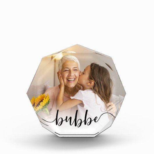 Bubbe Grandma Script Overlay Fotoblokken (Voorkant)