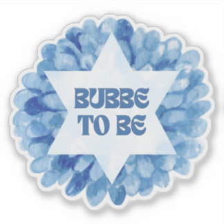 'Bubbe to Be' Grappige Nieuwe Joodse Oma Waterverf Sticker