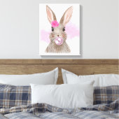 Bubbel Bubblegum Rabbit Wall Art Canvas Afdruk (Insitu (Slaapkamer))