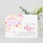 bubbelig | Waterverf Derde uitnodiging (Staand voorkant)