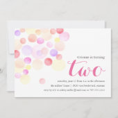 bubbelig | Waterverf Tweede uitnodiging (Voorkant)