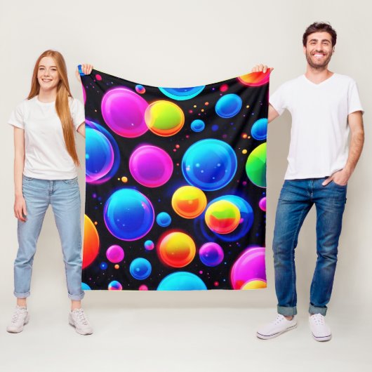 Bubbelnevel Fleece Deken (In situ)