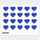 Bubbels Blauw Hart Stickers (Vel)