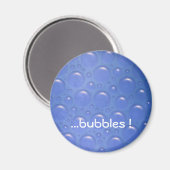 Bubbels Blauwe Magneet Rond (Voorkant / Achterkant)