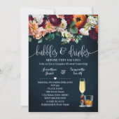 Bubbels & Dranken Koppels Bruiloft Wijn Bloemen Bl Kaart (Voorkant)