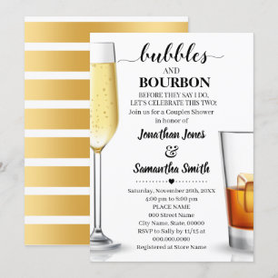 Bubbels en Bourbon voordat ik doe Koppels douche Kaart