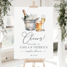 Bubbels en Brouwen Welkom Teken, Paren Douche Welc