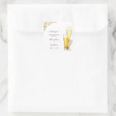 Bubbels en brouwsels Dank u Pampa Grass Bruiloft Vierkante Sticker (Tas)