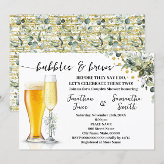 Bubbels en brouwsels Eucalyptus & Gold Couples Dou Kaart