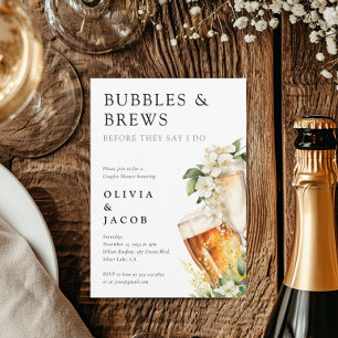 Bubbels en Brouwsels Koppels Bruiloft Kaart