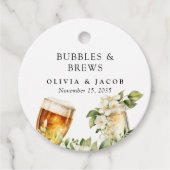 Bubbels en brouwsels Koppels Douche Bedankjes Labels (Voorkant)