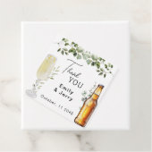 Bubbels en brouwsels Trouwdouche Dank u Bedankjes Labels (In situ)