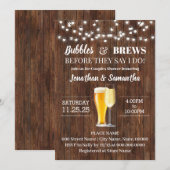 Bubbels en brouwsels voordat ik rustieke bruiloft kaart (Voorkant / Achterkant)