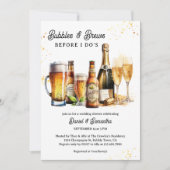 Bubbels en brouwt bruiloft douche verlovingsfeest kaart (Voorkant)