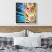 BUBBELS EN PAUWVEREN CANVAS AFDRUK (Insitu (Slaapkamer))
