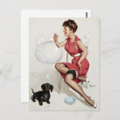 Bubbels omhoog briefkaart (Voorkant / Achterkant)