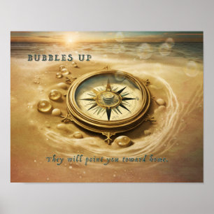 Bubbels omhoog - poster