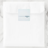 Bubbels op het wateroppervlak vierkante sticker (Tas)