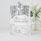 Bubbels Party Jurk Wit Quinceaera RSVP (Staand voorkant)