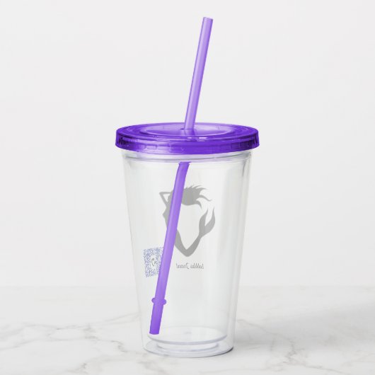 Bubbels Reizen Zeemeermin Acryl Tumbler Acryl Drinkbeker (Achterkant)