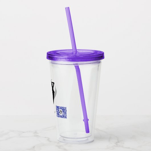 Bubbels Reizen Zeemeermin Acryl Tumbler Acryl Drinkbeker (Links)