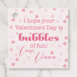 Bubbels van Fun Valentijnsdag Gift Label